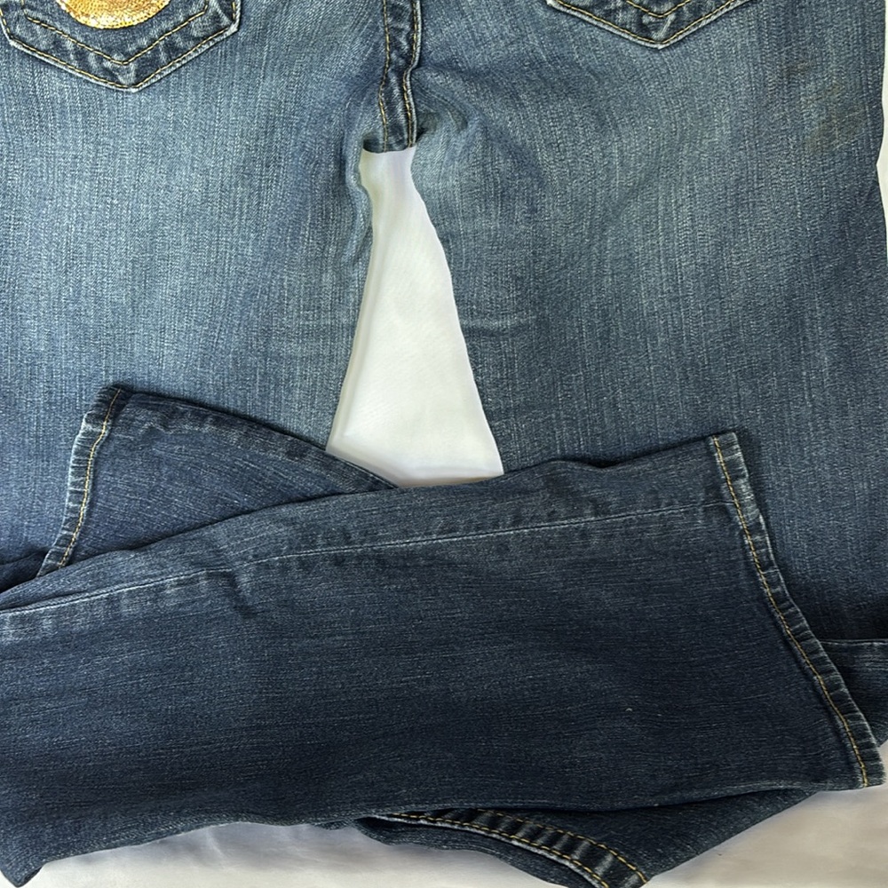 Gently Worn Authentic True Religion Women's Blue Jeans Gold Logo- Low Rise - 30 - Picture 5 of 14